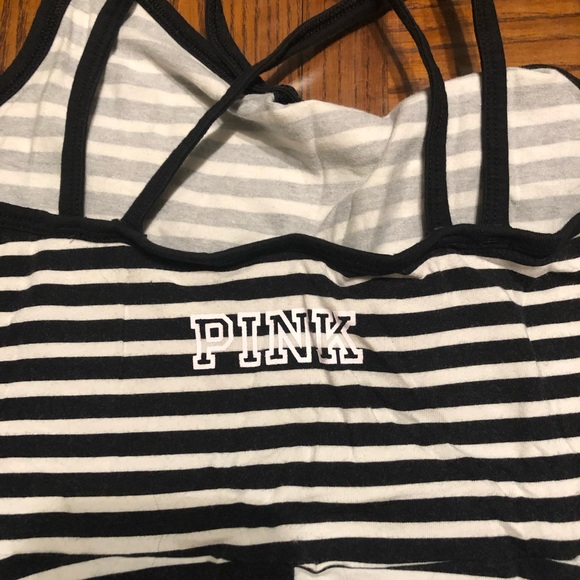 VS PINK strap detailed dress. Black and white striped. Size XS. - Picture 5 of 9